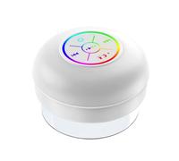 NONDK Altavoz Bluetooth Resistente Al Agua con Luz LED, Pequeño y Luminoso, con Ventosa Grande para Baño y Uso Al Aire Libre, Color