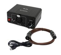 NONDK Amplificador de Micrófono de Condensador Dinámico M-20 Audio 48V Phantom Power Carga Negra para Tarjeta de Sonido en Altavoz B