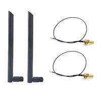 NONDK Antena WiFi InaláMbrica 6Dbi de Doble Banda RP-SMA + Cable Flexible MHF4 para MóDulos de Tarjeta InaláMbrica WiFi/WLAN AX200 AC9260 NGFF M.2
