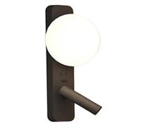 NONDK Aplique de Pared LED con Interruptor, Decoración de Pared, Aplique de Pared de Vidrio Negro