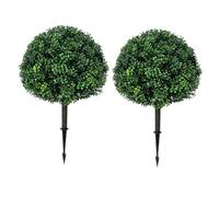 NONDK Árbol de Artificial (Paquete de 2), Resistente A los Rayos UV y con, Fácil de Instalar, Planta Artificial para Exterior para Puerta de Entrada.