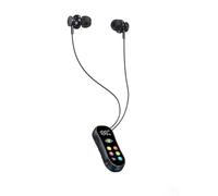NONDK Auriculares Bluetooth Lavalier con Pantalla HD, 30 Horas de Reproducción, Cancelación de Ruido, Inalámbricos, con Micrófono HD y Modo Tarjeta TF