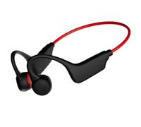 NONDK Auriculares Colgantes Estilo Oreja IPX8 A Prueba de Agua para Deportes, Fitness, Gimnasio, Auriculares de Conducción Ósea, Rojos.