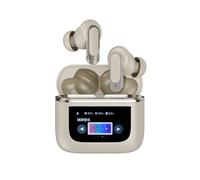 NONDK Auriculares Intrauditivos Inalámbricos V8 con Cancelación de Ruido ANC, Controles de Pantalla Táctil, Color Rosa