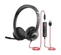 NONDK Auriculares USB con Micrófono para PC, Ordenador Portátil, Auriculares de 3,5 mm con Micrófono con Cancelación de Ruido para el Hogar