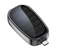 NONDK Banco de Energía Solar Portátil de 1200 MAh, Cargador de Energía de Emergencia para Exteriores, Banco de Energía Móvil Inalámbrico Tipo C para Acampar