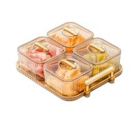 NONDK Bandeja Multifuncional para Refrigerios de Fiesta para Frutas, Nueces, de Fiesta con Compartimentos, TazóN para Servir Dividido con Tapa para Dulces C