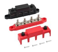 NONDK Barra Colectora de 4 Vías M8 Perno Terminal de Alta Corriente Accesorios de Conversión de RV Multifunción Accesorios para Automóviles Suministros para RV