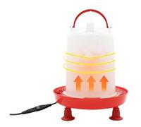 NONDK Bebedero Calefactable para Pollos de 3 L con Soporte para Patas, 35 W, la Congelación del Agua en Bebederos para Pollos y Patos. Enchufe Europeo. EU Plug