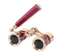 NONDK Binoculares de Ópera 3X25, Mini Binoculares Compactos con Asa para Adultos, Niños y Mujeres, Regalo Rojo.