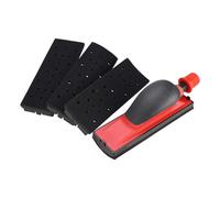 NONDK Bloque de Lijado al VacíO de 70X198Mm, Juego de 5 Uds., Soporte para Disco de Lijado con Aspiradora, Papel de Lija, Almohadilla de Pulido de Respaldo de 4 Piezas
