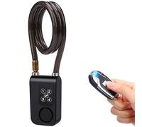 NONDK Bloqueo de Seguridad para Ciclismo Control Remoto InaláMbrico Bloqueo de Alarma de VibracióN Antirrobo Bloqueo de Cadena de CóDigo de Motocicleta EléCtrica Negro