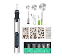 NONDK Bolígrafo Grabador, Bolígrafo Grabador para Metal, Madera, Vidrio y Plástico, Kit de Bolígrafo Grabador Profesional, Herramienta de Grabado Plateada