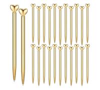 NONDK Bolígrafos Retráctiles de Metal con Forma de Corazón, Bolígrafos Bonitos de 1,0 mm con, Ideales para Regalos de Despedida de Soltera, Boda o Fiesta (24 Unidades)