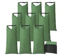 NONDK Bolsas de de Lona Resistentes con Hebillas (Paquete de 10, 11.8 X 27.5 Pulgadas) para Protección Inundaciones y Distribución del Peso.