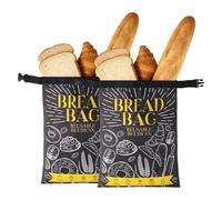 NONDK Bolsas de Pan de de Abeja Reutilizables Grandes, Bolsa de Almacenamiento para Pan de Masa Madre con Forro para Mantener el Pan Casero Fresco, Paquete de 2.