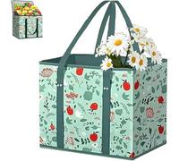 NONDK Bolsas de Supermercado Zealburst, Reutilizables, de Gran Capacidad, Plegables, No Tejidas, para Picnic, con Fondo Reforzado y Asas.