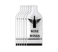 NONDK Bolsas de Vino para Viajes, Paquete de 6, Reutilizables, para Proteger de Vino, para Viajes en Avión, Coche o Crucero, Doble Capa A Prueba de Fugas.