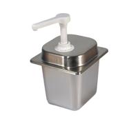 NONDK Botella de Bomba de Condimentos 2.3L Dispensador de Salsa de Ketchup Desmontable Botella de Bomba de Acero Inoxidable para Bar, Hogar, Restaurante, Cocina.