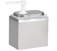 NONDK Botella Dispensadora de Salsa de Acero Inoxidable de Gran Capacidad, Mecanismo de Presión Manual, Contenedor de Ketchup, Control Eficiente de Líquidos, Herramienta de Jarabes de Cocina, Cabezal