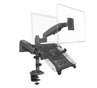NONDK Brazo de Monitor de Escritorio con Resorte Doble de 17 A 27 Pulgadas, Brazo de Montaje con Movimiento Completo, Capacidad de Carga de 2 A 9 Kg.