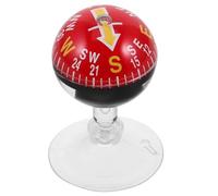 NONDK Brújula de Tablero de Vehículo Portátil con Ventosa de 38 Mm, Brújula Roja para Automóvil, y Navegación Al Aire Libre.