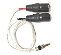 NONDK Cable Adaptador de Audio de Conector Macho Balanceado de 4,4 mm A Conector Macho XLR Doble: Transmisión de Sonido, 1,5 M