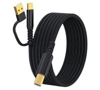 NONDK Cable Adaptador de Impresora de USB-B A USB C/A, Cable Adaptador USB-B de Nylon.