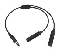 NONDK Cable Convertidor de Auriculares de Doble Enchufe para Auriculares de Helicóptero, Cable de Comunicación para Aviación A Conector U174/U, de Radio Bidireccional.