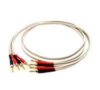 NONDK Cable de Altavoz HiFi de 400 Núcleos para Amplificadores y Sistemas Hi-Fi, Cable de Altavoz con Conector Banana.
