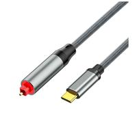 NONDK Cable de Audio de Fibra Óptica Type-C A SPDIF, Cable Adaptador de USB-C A Tarjeta de Sonido para Portátil.