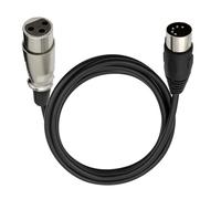 NONDK Cable de Audio DIN de 5 Pines A XLR de 3 Pines para Conectar Instrumentos Musicales o Cables con Midi o XLR DIN 5P Macho A XLR Hembra