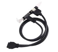 NONDK Cable de Datos de Expansión de Puerto USB 3.1 Trasero de 0,5 M de 20 Pines A Conector Hembra Tipo C y USB 3.0 Hembra con Bisel en el Chasis de la Computadora.