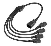 NONDK Cable de Extensión de Alimentación de CA para Conmutador de Servidor, Conector Macho C14 A Cuatro Conectores Hembra C13
