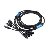 NONDK Cable de Extensión de Audio Profesional Multimedia de 4 Canales, XLR, de 3 Pines, Macho A Hembra, de Snake Cable, de 3 Metros