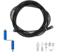NONDK Cable de Limpieza de Desagües Sólido de 1/2 Pulgada con 6 Cortadores, Serpiente de Alcantarillado de Acero.