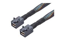 NONDK Cable de Placa Base para Servidor SFF-8643 Mini SAS HD de 1 M. Cable SFF 8643 A 8643 Mini SAS para Disco Duro de Computadora.