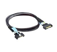 NONDK Cable Extensor MCIO 0.5M 8i 74Pin Macho A MCIO PCI-e 5.0 74Pin Macho Cable Mini Cool Edge IO PCI-e 5.0