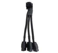 NONDK Cable GPU de 16 Pines una ExtensióN Pcie de 3X 8 Pines - 16AWG PCIE 5.0 Adaptador de Suministro de 12+ en áNgulo Recto de 90 Grados 16 Pines 12+ (Tipo B)
