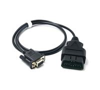 NONDK Cable OBD J1962 de 12 V/24 V, 100 Cm, Conector Macho de 16 Pines A DB9 Hembra, Adaptador VGA D-Sub de 9 Pines OBDII, Puerto Serie RS232, Cable OBD2