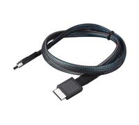 NONDK Cable PCIE4.0 Mini SAS de 24 Gbps Cable de Extensión de Datos Oculink SFF-8611 A Línea de Transferencia de Datos de Servidor SFF-8611 (1 M)
