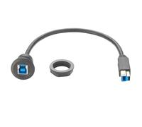 NONDK Cable USB-B 3.0 Redondo para Montaje en Panel. Cable USB 3.0 Tipo B de Alta Velocidad para Montaje Empotrado para Impresora y Escáner.