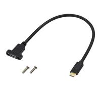 NONDK Cable USB C Hembra A USB C Macho, Montaje en Panel, Cable USB C, Alambre de Extensión.