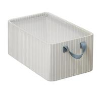 NONDK Caja de Almacenamiento de Ropa con de Metal Plegable una Rayas Beige Caja de Almacenamiento de Pantalones de Gran Capacidad