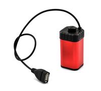 NONDK Caja de Almacenamiento Impermeable de 5 V, Carcasa de Batería USB de Aleación de Aluminio, Soporte para 4 Baterías Recargables para Bicicleta y Teléfono
