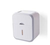 NONDK Caja de Almacenamiento Organizadora de Papel Higiénico Impermeable de Alta Capacidad A Prueba de Polvo Sin Perforaciones