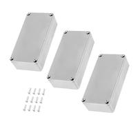 NONDK Caja de Aluminio para Pedales de Efectos de Guitarra (3 Unidades, 1590B)