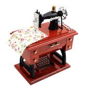 NONDK Caja de MúSica Estilo Mini MáQuina de Coser de PláStico, Manivela, Cajas de MúSica Vintage, Regalo de Festival, Regalo de AñO, Regalos de CumpleañOs