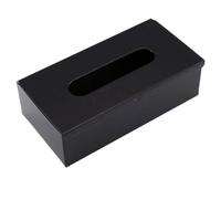 NONDK Caja de Pañuelos de Acero Inoxidable para Escritorio Caja de Pañuelos de Acero Inoxidable Almacenamiento de Pañuelos para Escritorio Decoración del Hogar Negra