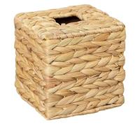 NONDK Caja de Pañuelos Rústica - Soporte Cuadrado para Pañuelos - Detalle Artesanal para la Decoración del Hogar y la Oficina.